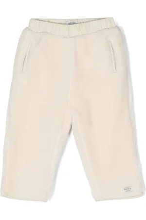 Donsje Pantalones texturizados con etiqueta del logo