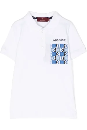 Aigner Playera tipo polo con logo bordado