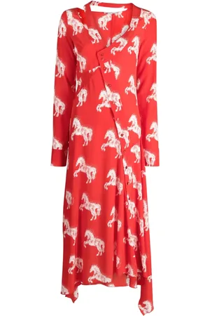 Stella McCartney Vestido midi Pixel Horses