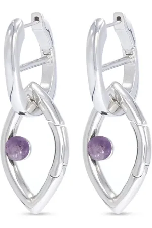 CAPSULE ELEVEN Aretes Eye Opener Chain con amatista
