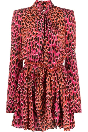 Zadig & Voltaire Vestido de seda corto con animal print