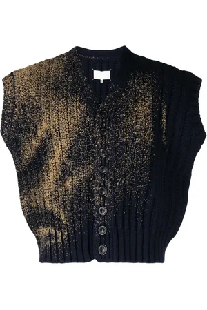 Maison Margiela Cárdigan con cuello en V y ribete en contraste