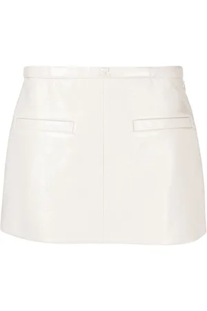 Courrèges Falda corta con efecto brillante