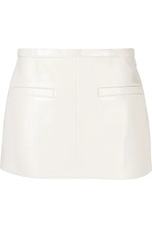 Courrèges Falda corta con efecto brillante