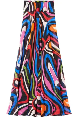 Puccini Falda larga con estampado Marmo