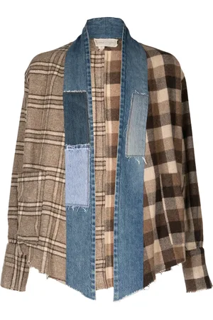 GREG LAUREN Chamarra con diseño patchwork