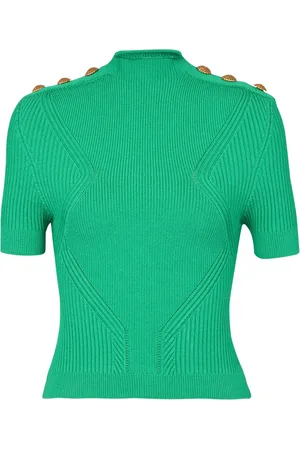 Balmain Top tejido con detalles de botones