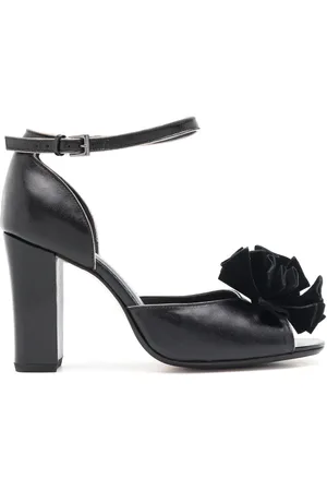 Sarah Chofakian Sandalias con apliques florales y tacón de 75mm