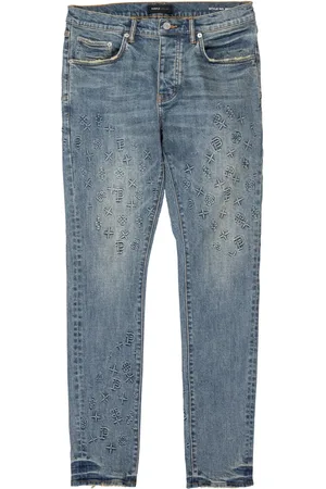 Purple Brand Jeans rectos con monograma en relieve
