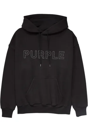 Purple Brand Hoodie texturizada con logo estampado
