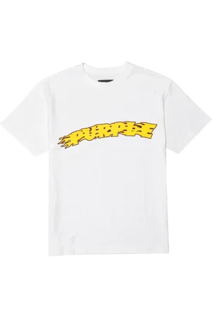 Purple Brand Playera con logo estampado y efecto envejecido