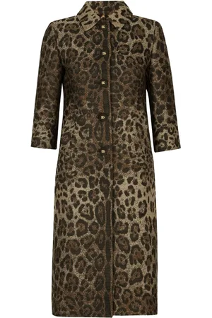Dolce & Gabbana Abrigo con botones y estampado de leopardo