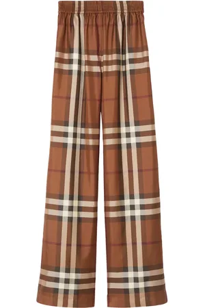 Burberry Pantalones de seda Alex Vintage-Check
