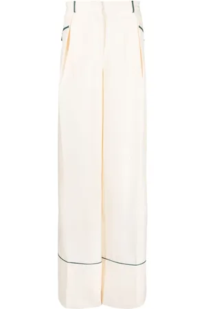 Bally Pantalones de pijama de seda con costuras en contraste