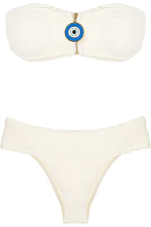 Brigitte Bikini con diseño strapless y detalle de ojo turco