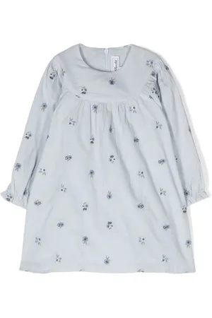 Tartine Et Chocolat Vestido midi de pana con bordado floral