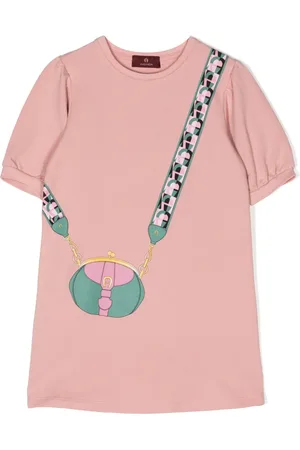 Aigner Vestido manga corta con estampado gráfico
