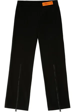 Heron Preston Pantalones con parche del logo y cierre