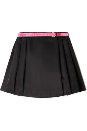OFF-WHITE Falda plisada Bookish con logo en el cinturón