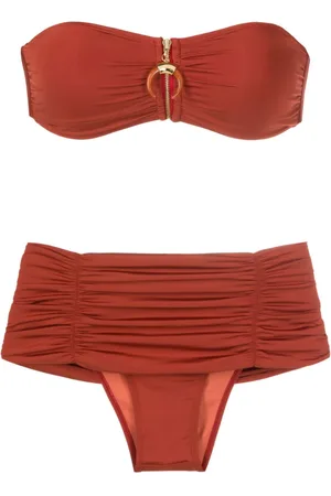 Brigitte Bikini texturizado con detalle de apliques