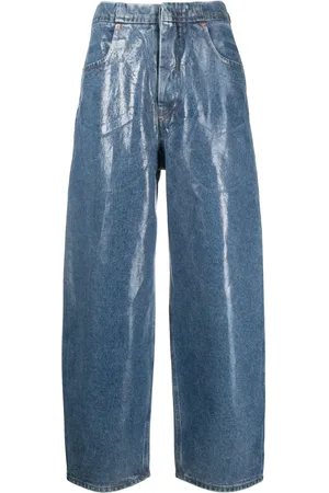 Maison Margiela Jeans anchos con efecto brillante