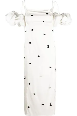 Jacquemus Vestido midi Chouchou con estampado de lunares