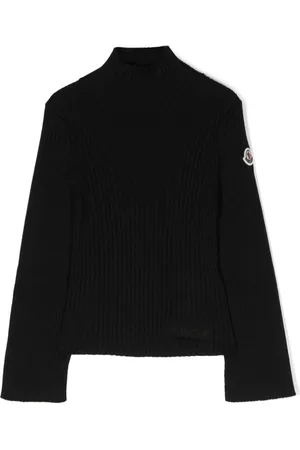 Moncler Suéter tejido de canalé con parche del logo
