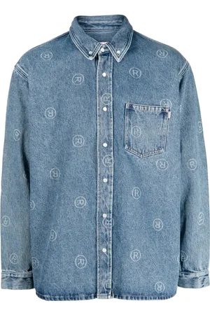 Camisa Louis Vuitton para Hombre XL con Monograma Bandana Azul Botones  Mangas Co
