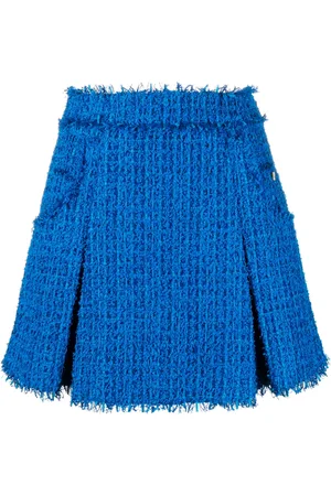 Balmain Falda corta con pliegues