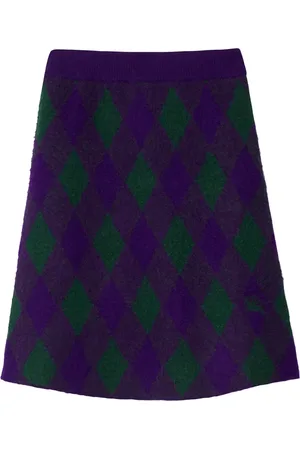Burberry Falda tejida con motivo de rombos