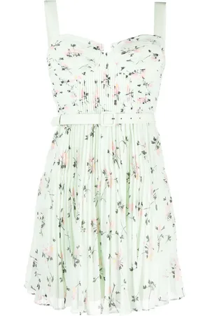Self-Portrait Vestido corto de gasa con estampado floral