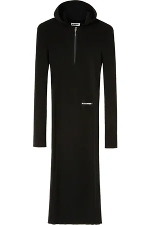 Jil Sander Vestido midi tejido de canalé