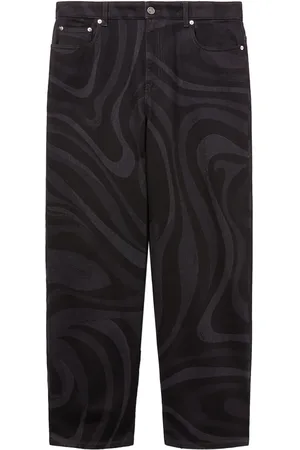 Puccini Jeans rectos con estampado Marmo