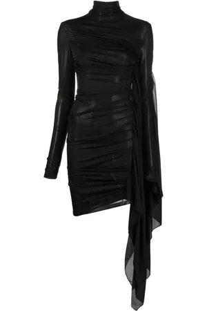 MUGLER Vestido corto con diseño drapeado