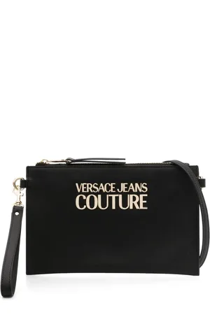 VERSACE Bolsa de mano con placa del logo