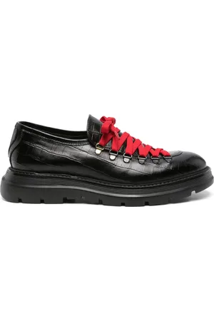 Giuliano Galiano Zapatos derby con efecto de piel de cocodrilo