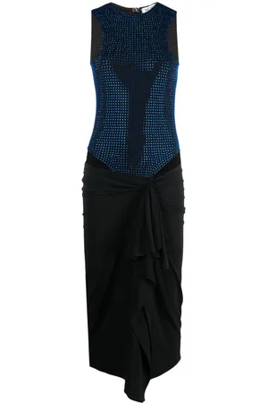 The Attico Vestido midi Mirna con detalles de strass