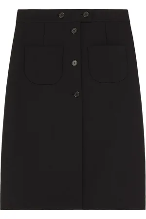 Courrèges Falda midi acampanada
