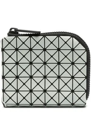 Issey Miyake Cartera con motivo geométrico y cierre