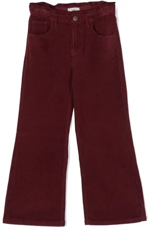 Golden Goose Pantalones de pana con logo bordado