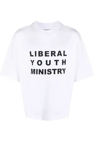 Liberal Youth Ministry Playera con eslogan estampado