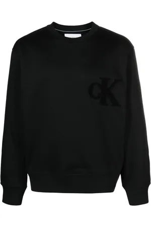 Calvin Klein Sudadera con cuello redondo y parche del logo