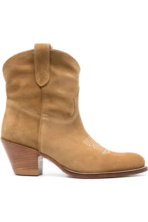 Ralph Lauren Botas estilo western de gamuza con tacón de 60mm