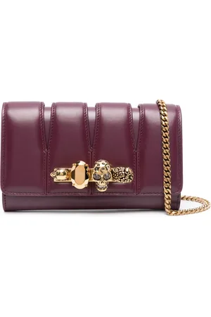 Alexander McQueen Bolsa de mano capitonada con motivo Skull