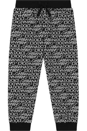 Dolce & Gabbana Pants con cordones en la pretina y logo estampado
