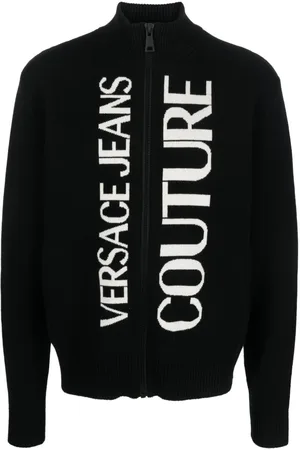 VERSACE Chamarra con logo en intarsia