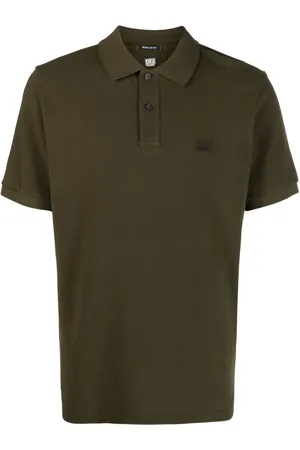 C.P. Company Playera tipo polo con logo bordado