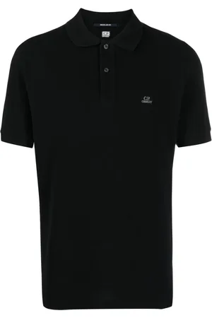C.P. Company Playera tipo polo con logo bordado