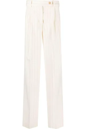 ZIMMERMANN Pantalones anchos con rayas diplomáticas estampadas