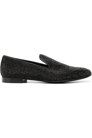 VERSACE Mocasines con detalles de cristal